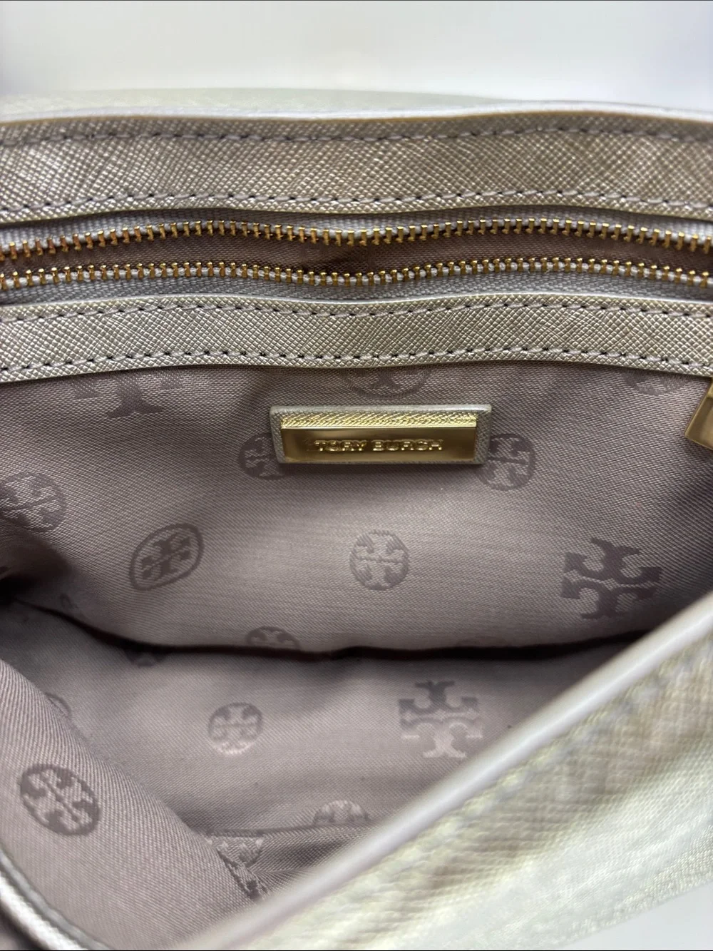 Tory Burch sleek metallic